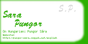sara pungor business card