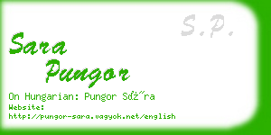 sara pungor business card